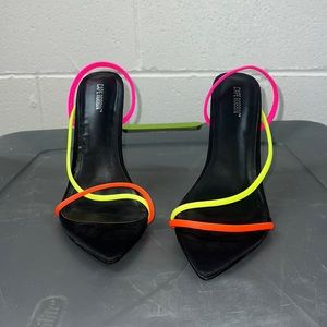 “Brand New” Cape Robbin open toe high heels neon colors